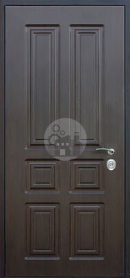дверь входная с одним замком, отделка филенчатый мдф и мдф - внутренняя часть двери ДВ-368