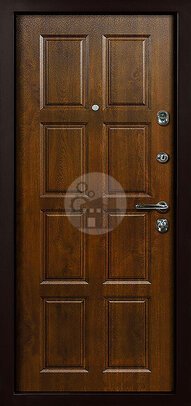 дверь стальная в квартиру, отделка двусторонний массив дерева - внутренняя часть двери ДВ-833